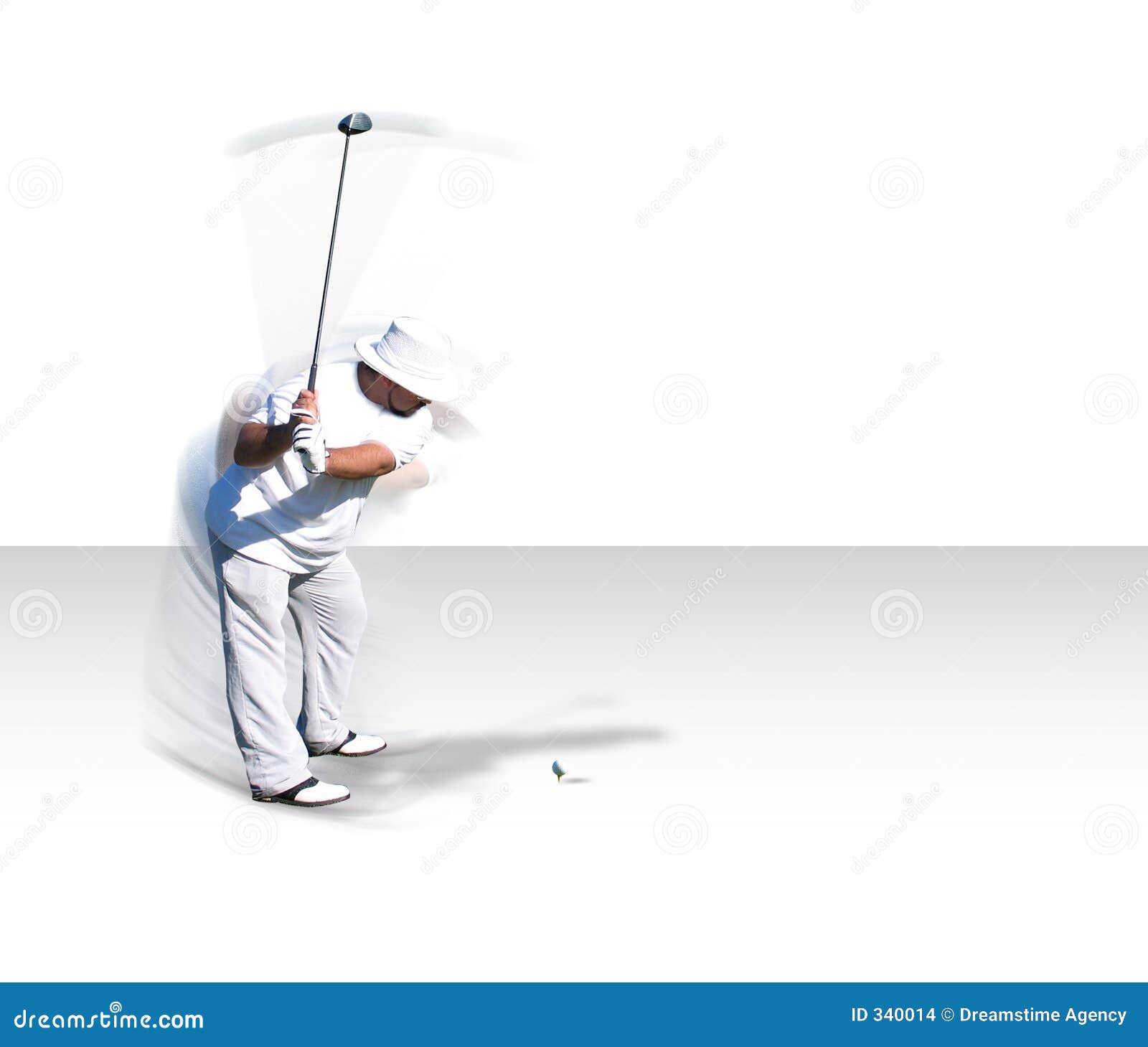 Golf Swing in Motion (w/ Clip Path) Stock Photo Image of isolated