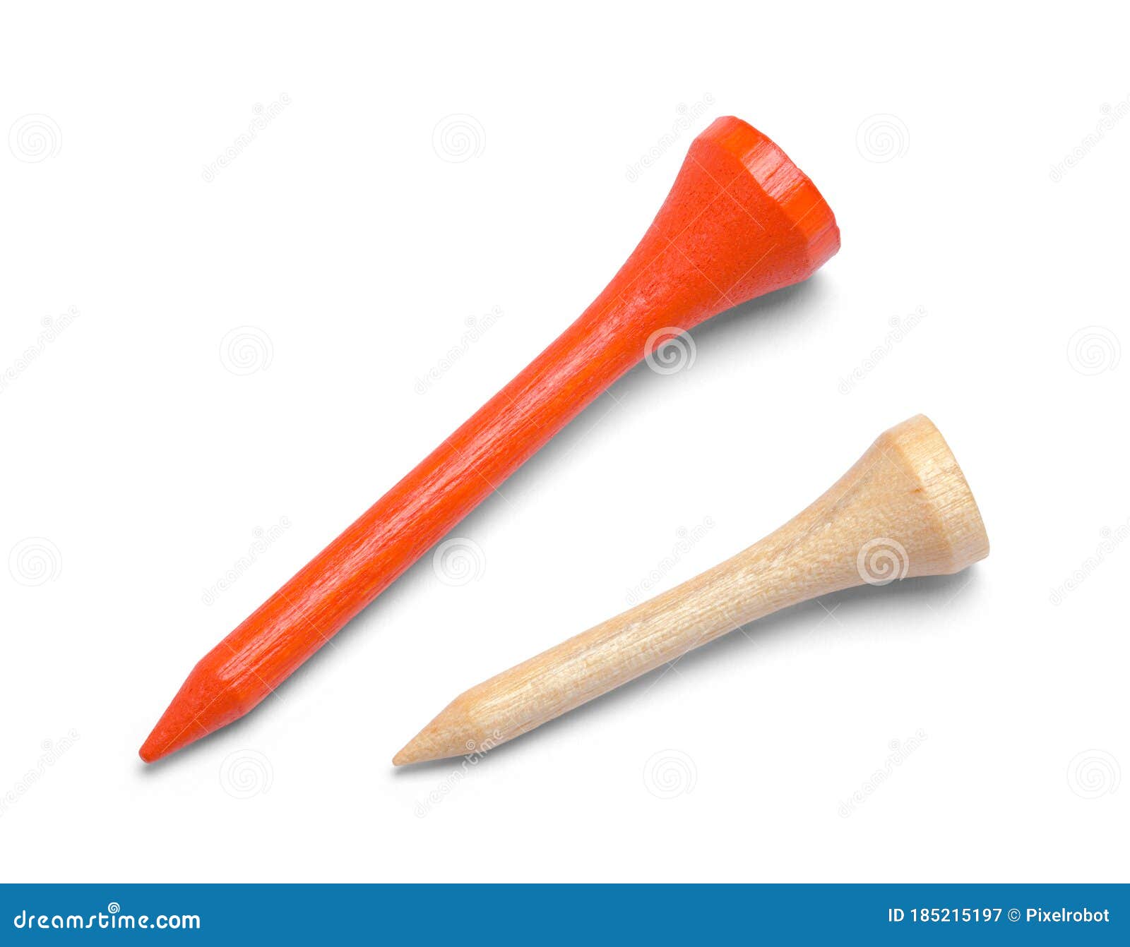 Golf Tees stock image. Image of wood, isolated, sport 185215197