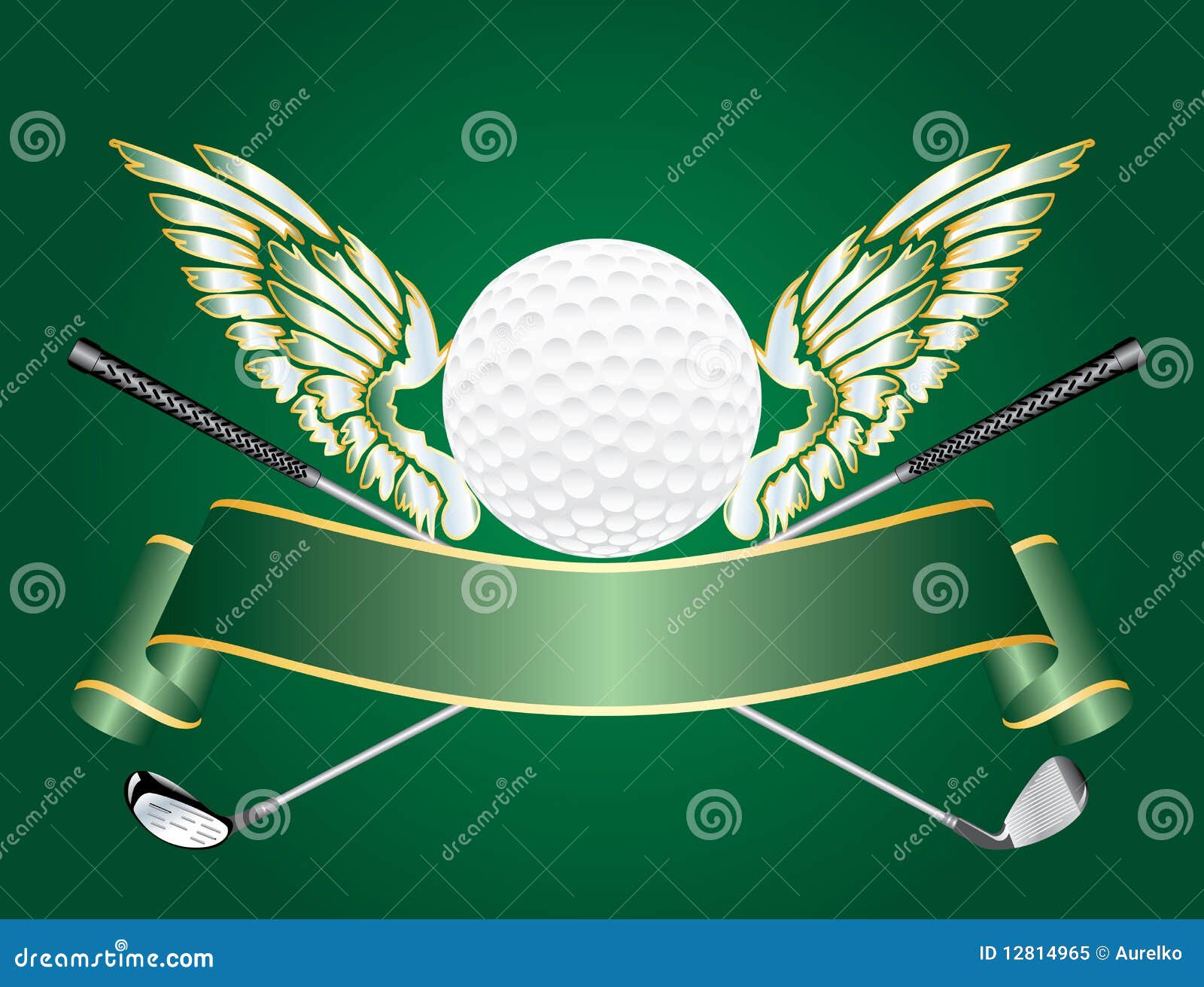 Golf wings stock vector. Illustration of glossy, arms 12814965