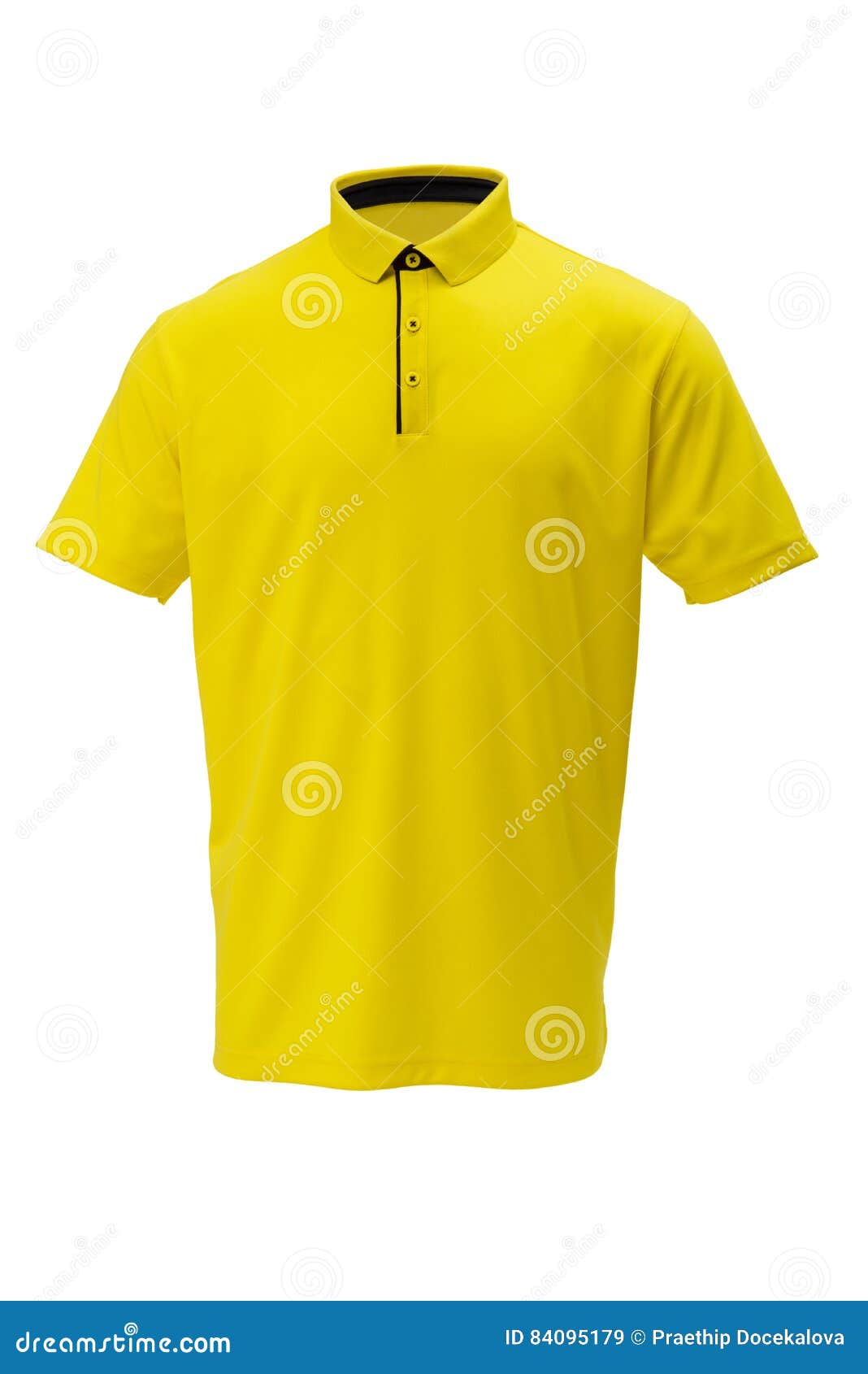 Golf Yellow with Black Trim Tee Shirt for Man or Woman Stock Image ...