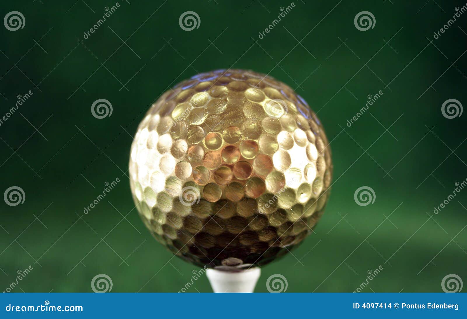 Golfball in gold stock photo. Image of summer, wealth 4097414