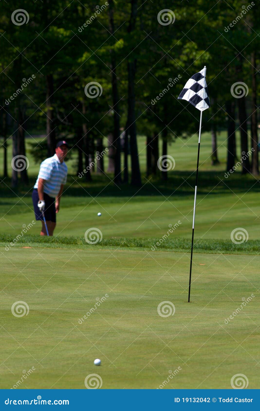 Golfer Hits His Golf Ball stock photo. Image of ball 19132042