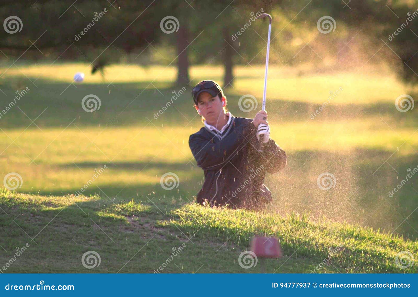 Golfer In Sand Trap Picture. Image 94777937