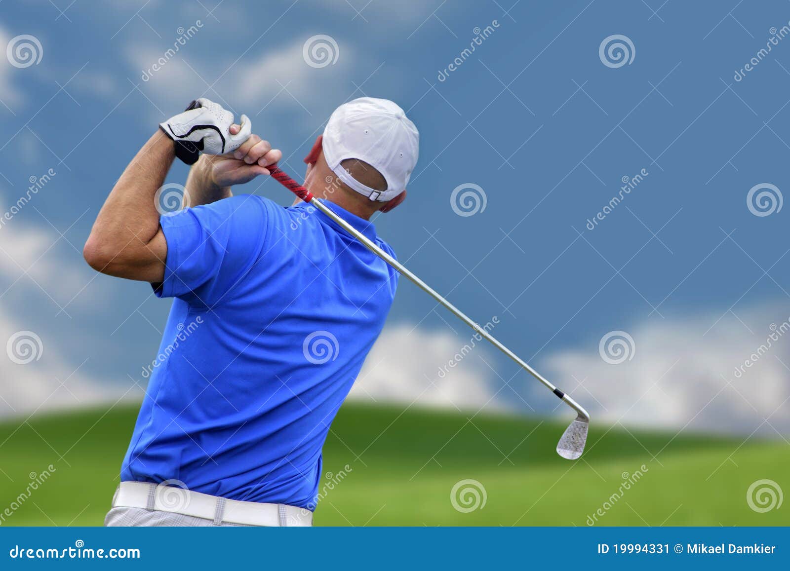 Golfer Shooting a Golf Ball Stock Image Image of power, swing 19994331