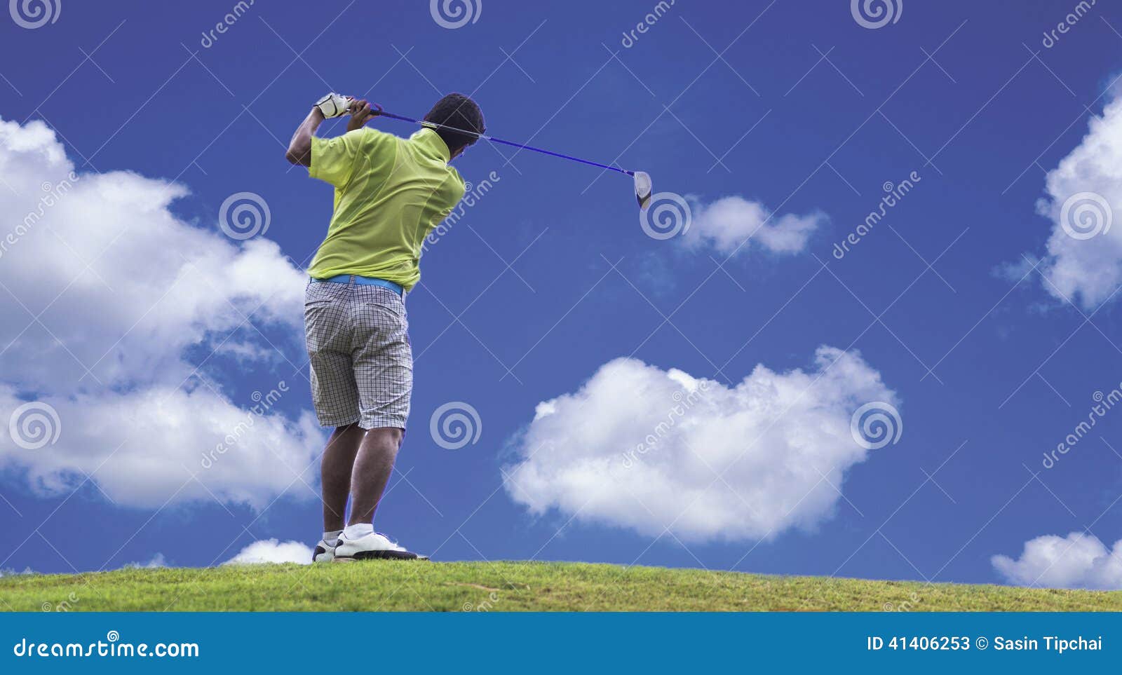 Golfer Shooting a Golf Ball Stock Image Image of healthy, lifestyle