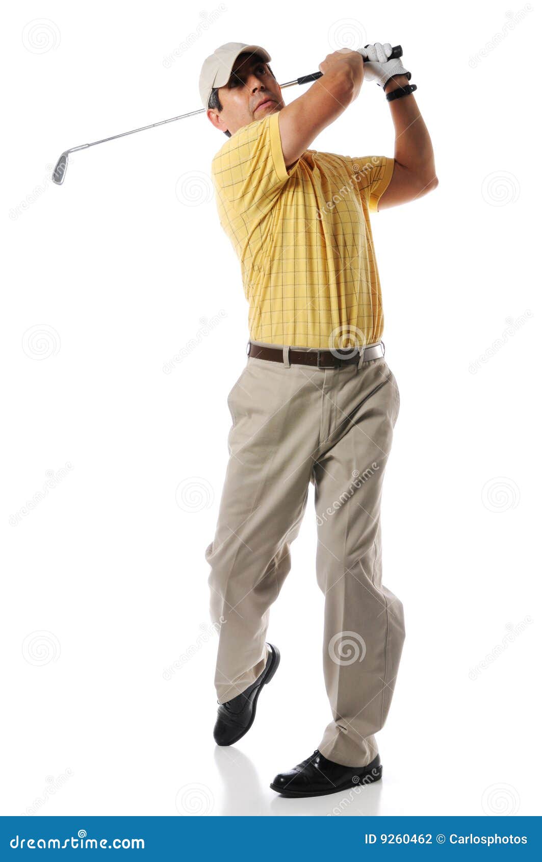 golfer after swing