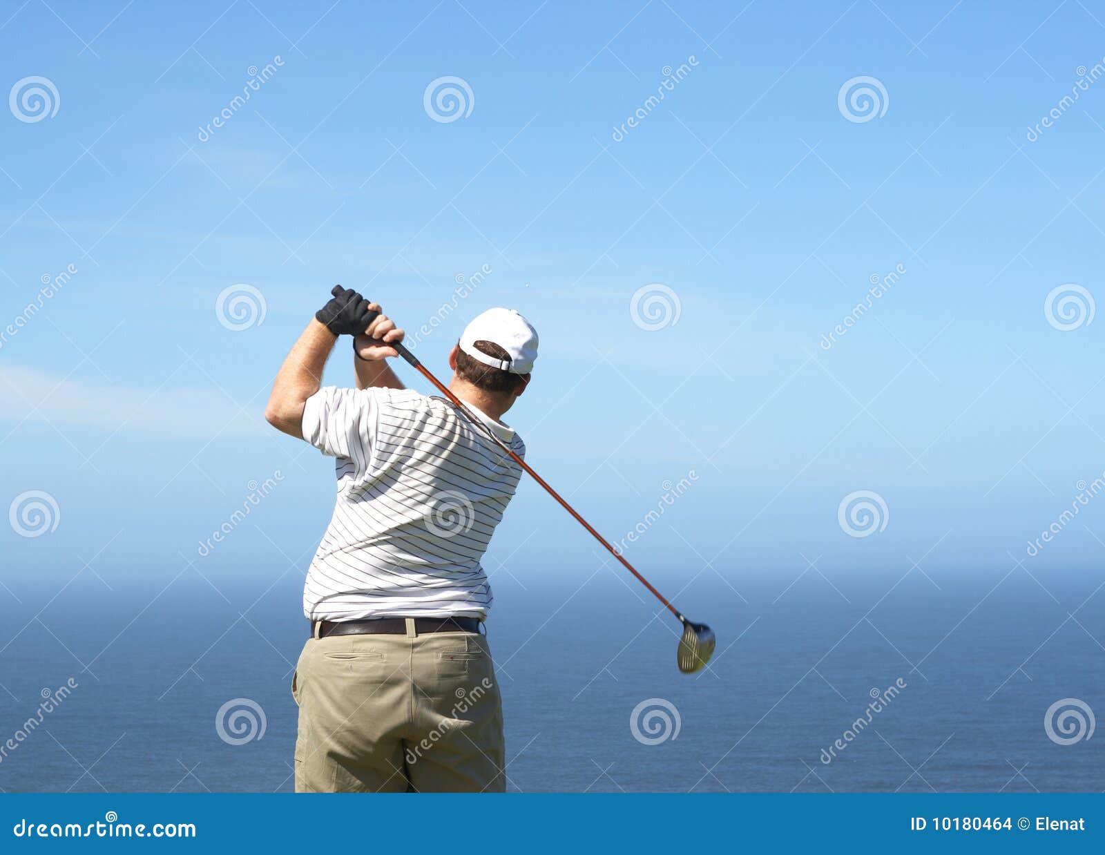 Golfer on the tee box stock photo. Image of 10180464