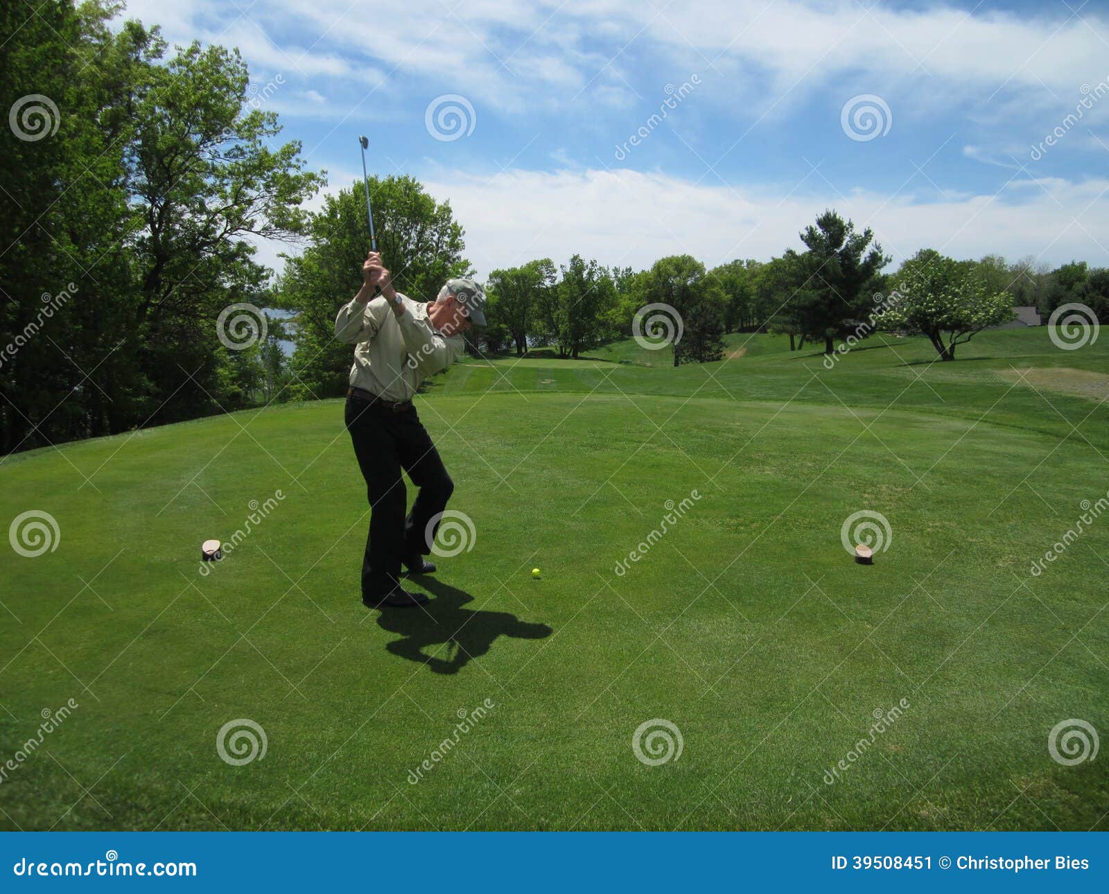 Golfing stock image. Image of motion, shadow, trees, golfing 39508451