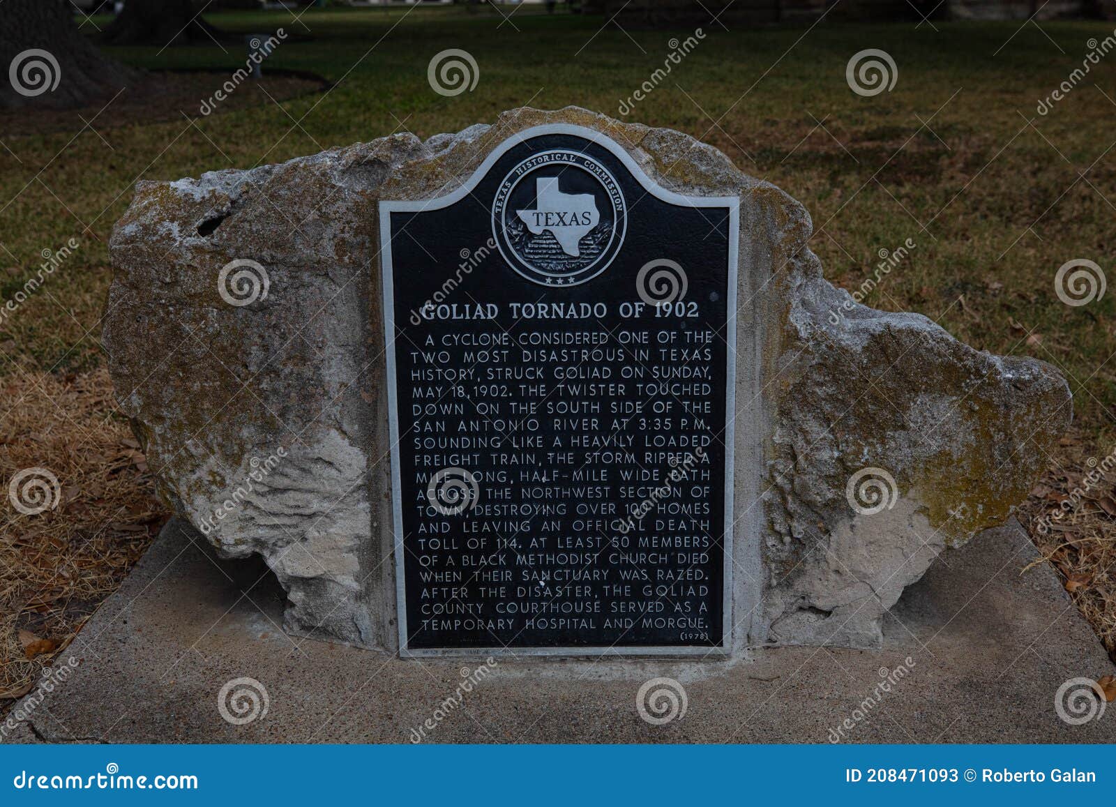 Goliad editorial stock photo. Image of plaque, historic 208471093