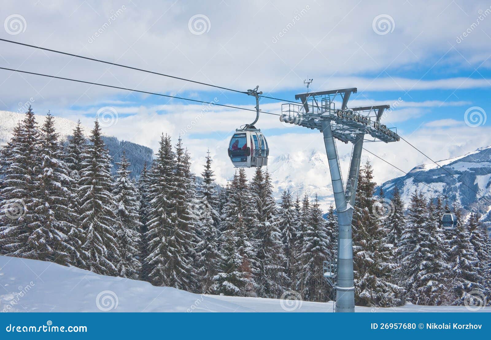 The gondola ski lift stock photo. Image of lift, resort 26957680