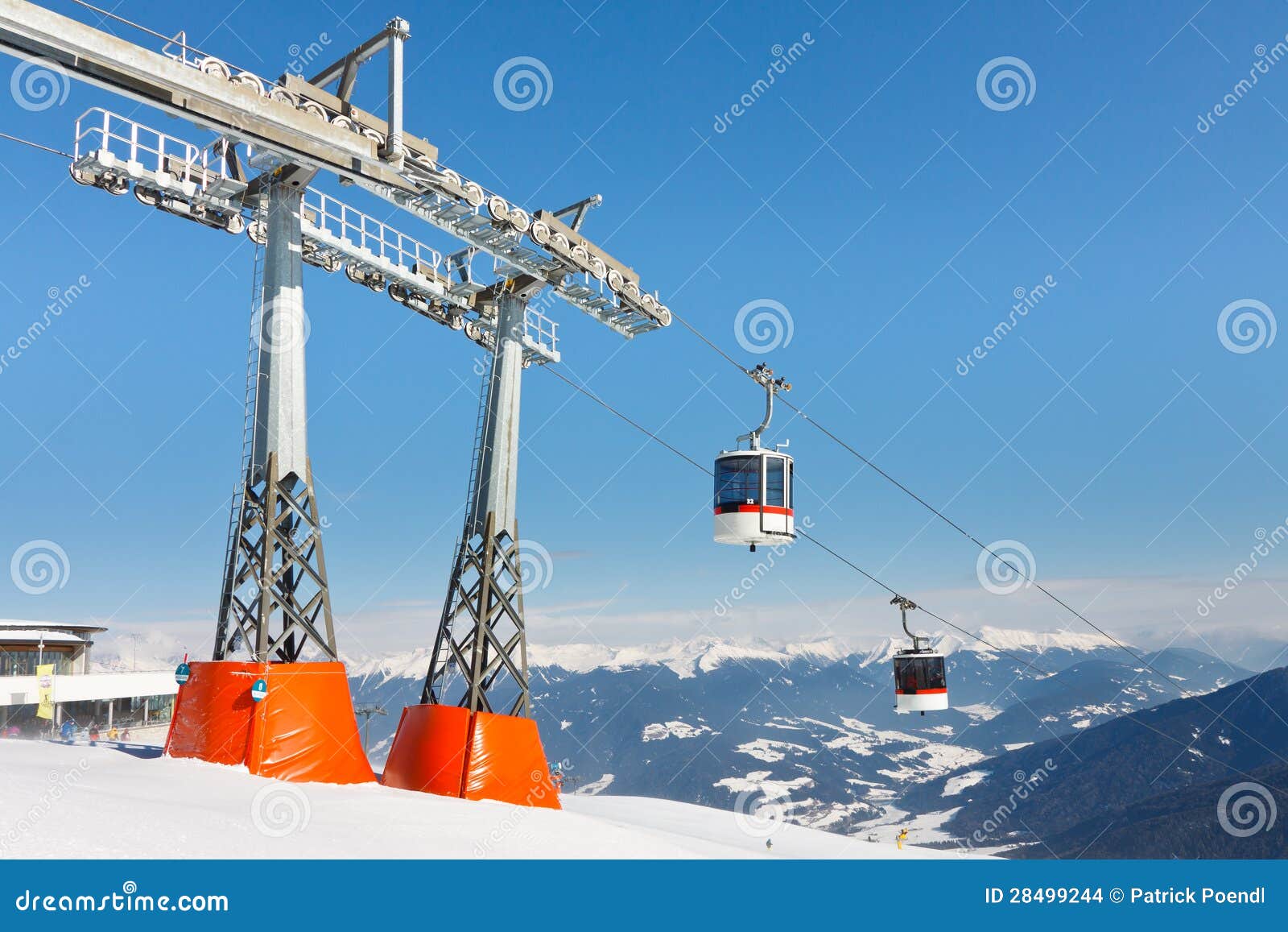 Gondolas at Alpine Ski Resort Stock Photo Image of alps, snow 28499244