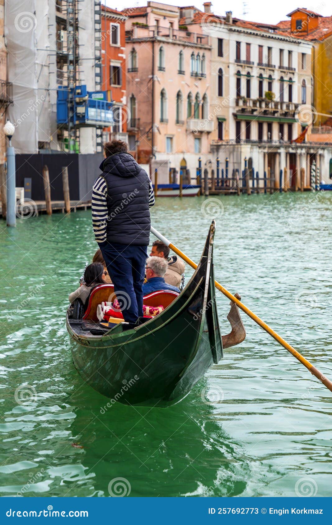Gondolas on the Ancient Canals of Venice, Italy Editorial Stock Photo