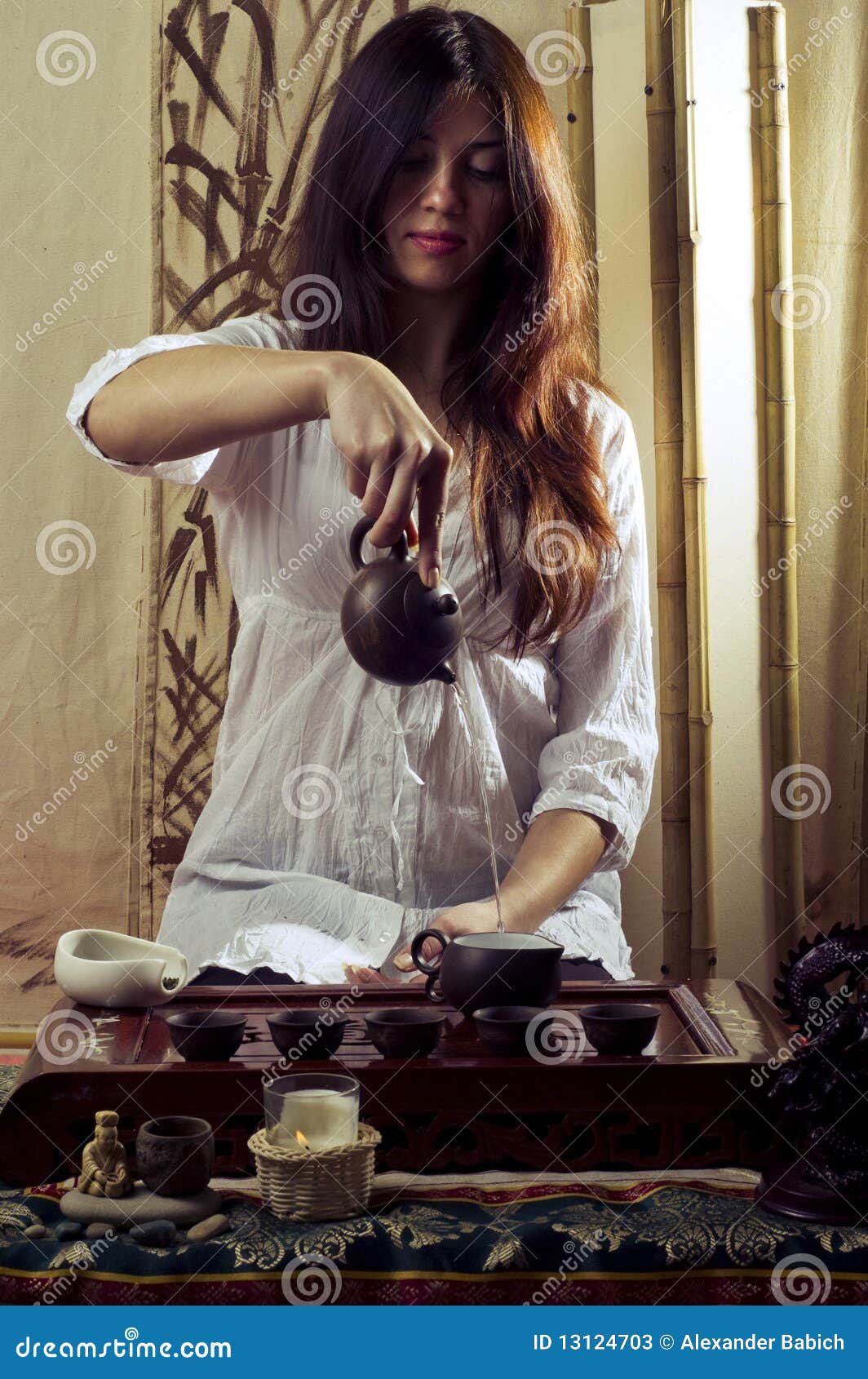 Gongfu tea ceremony stock image. Image of haired, gongfu 13124703