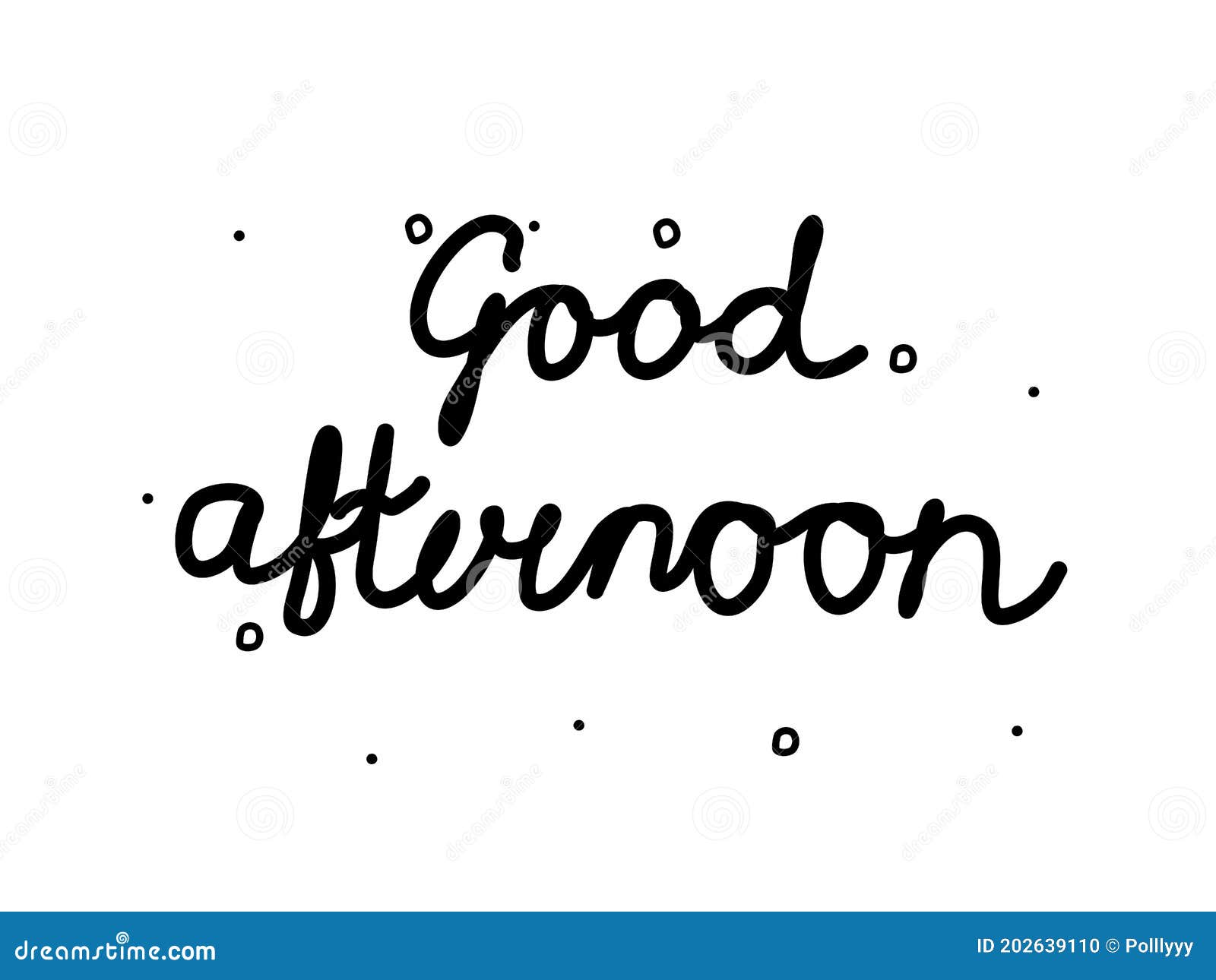 Good Afternoon Phrase Handwritten. Modern Calligraphy Text Stock Vector ...