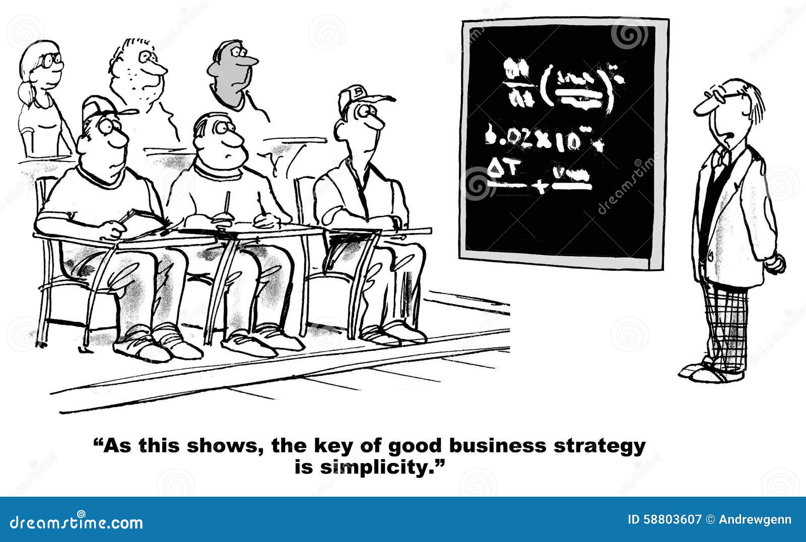 Good Business Strategy is Simple Stock Illustration - Illustration of  humor, simple: 58803607