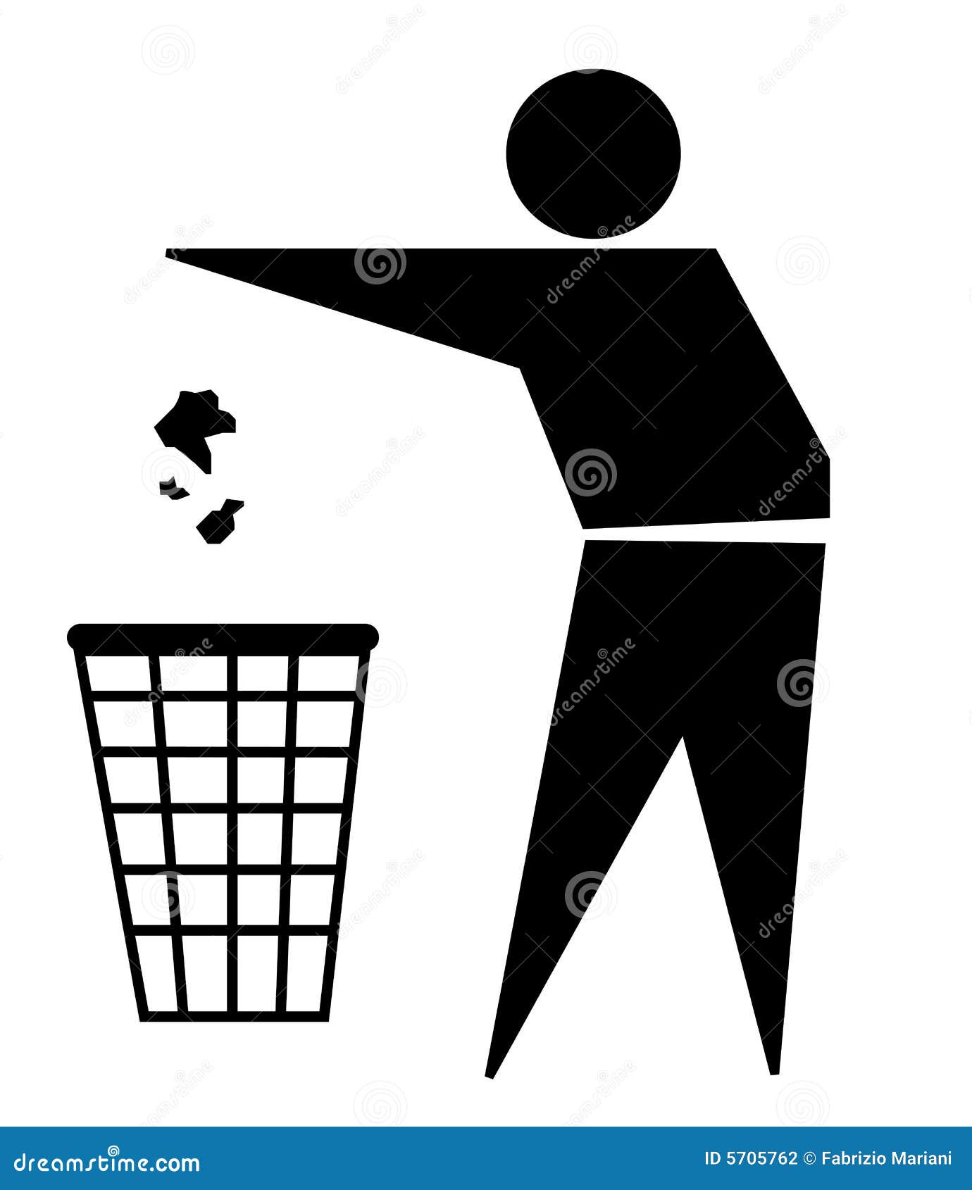 A good citizen: trash sign stock vector. Illustration of energy - 5705762