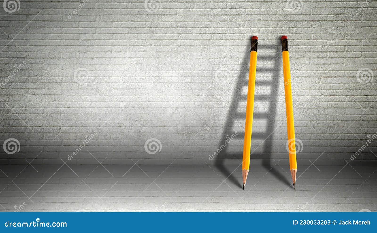 Good Copywriting Concept Pencils Against Wall Forming Ladder Stock