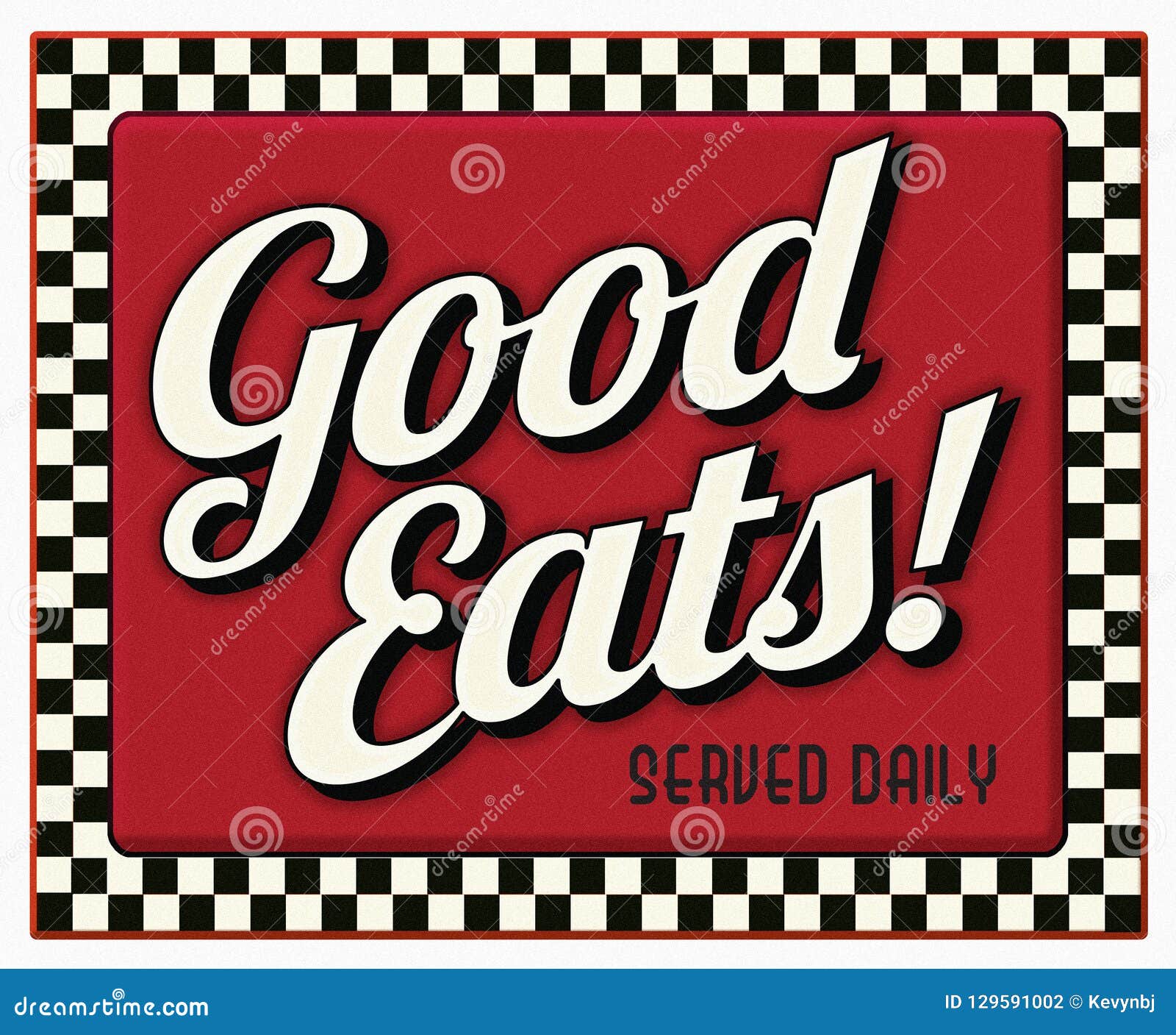 good eats served daily diner sign