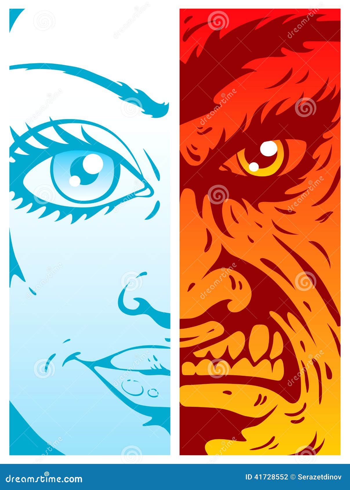 Good and evil stock vector. Illustration of conflict - 41728552