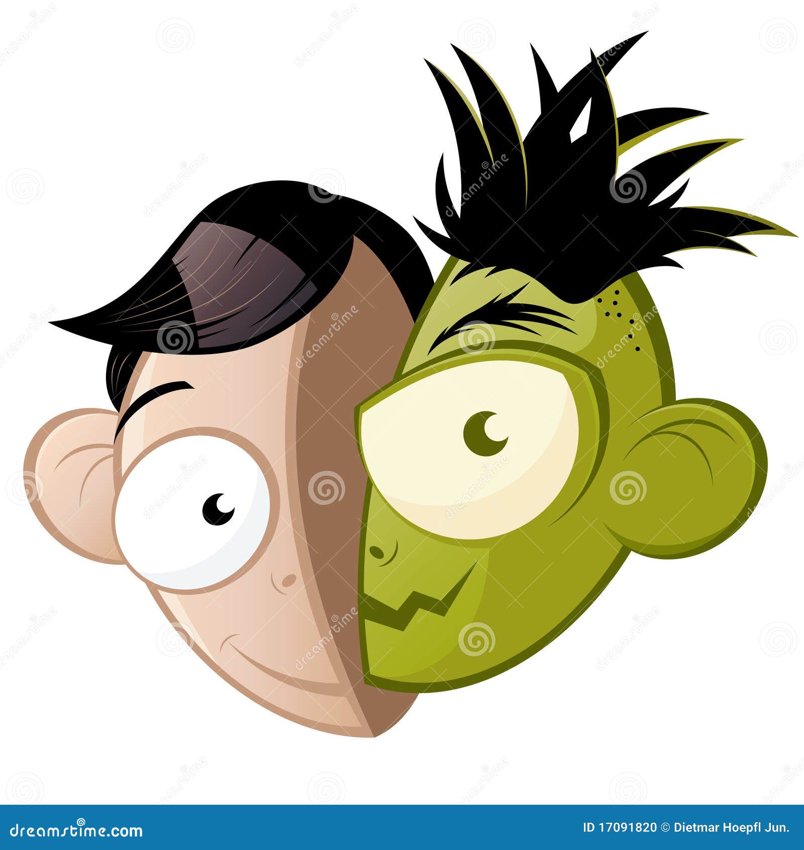 Good face bad face stock vector. Illustration of good - 17091820