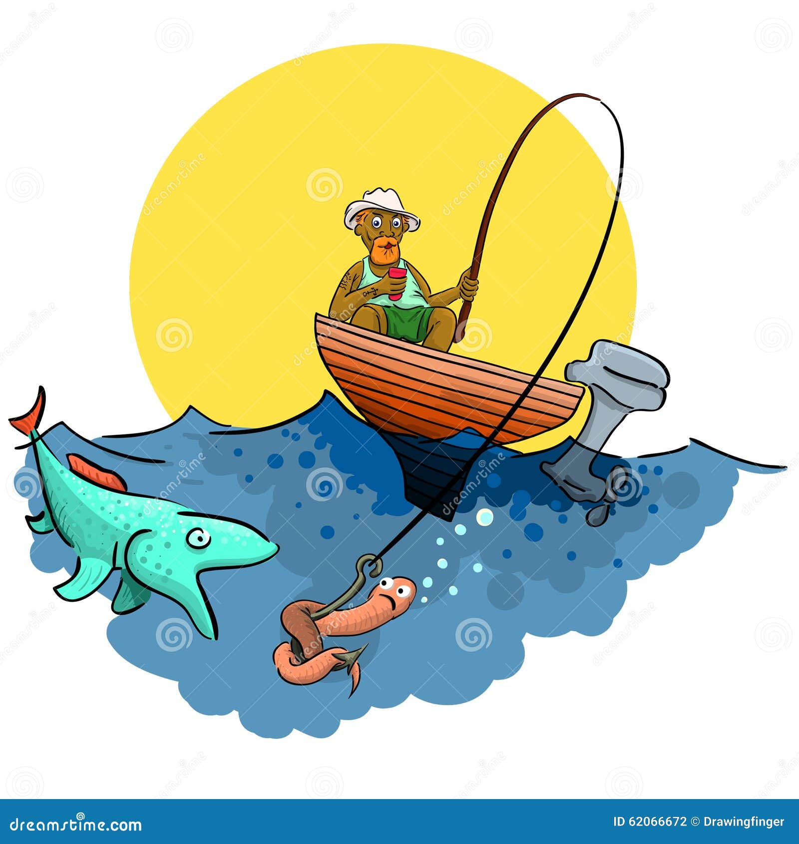 Good fishing stock vector. Illustration of relaxation ...