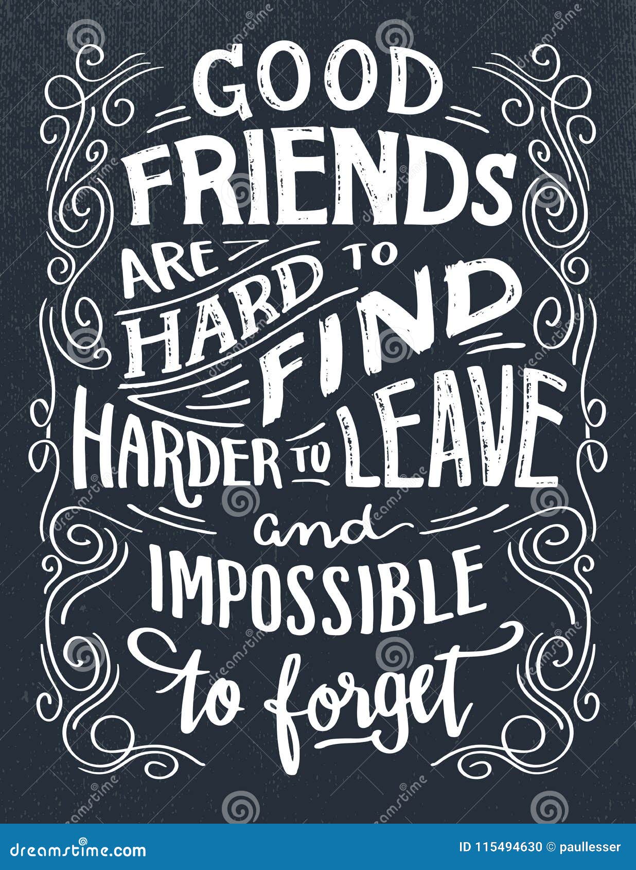 Good Friends are Hard To Find Quote Stock Vector - Illustration of ...