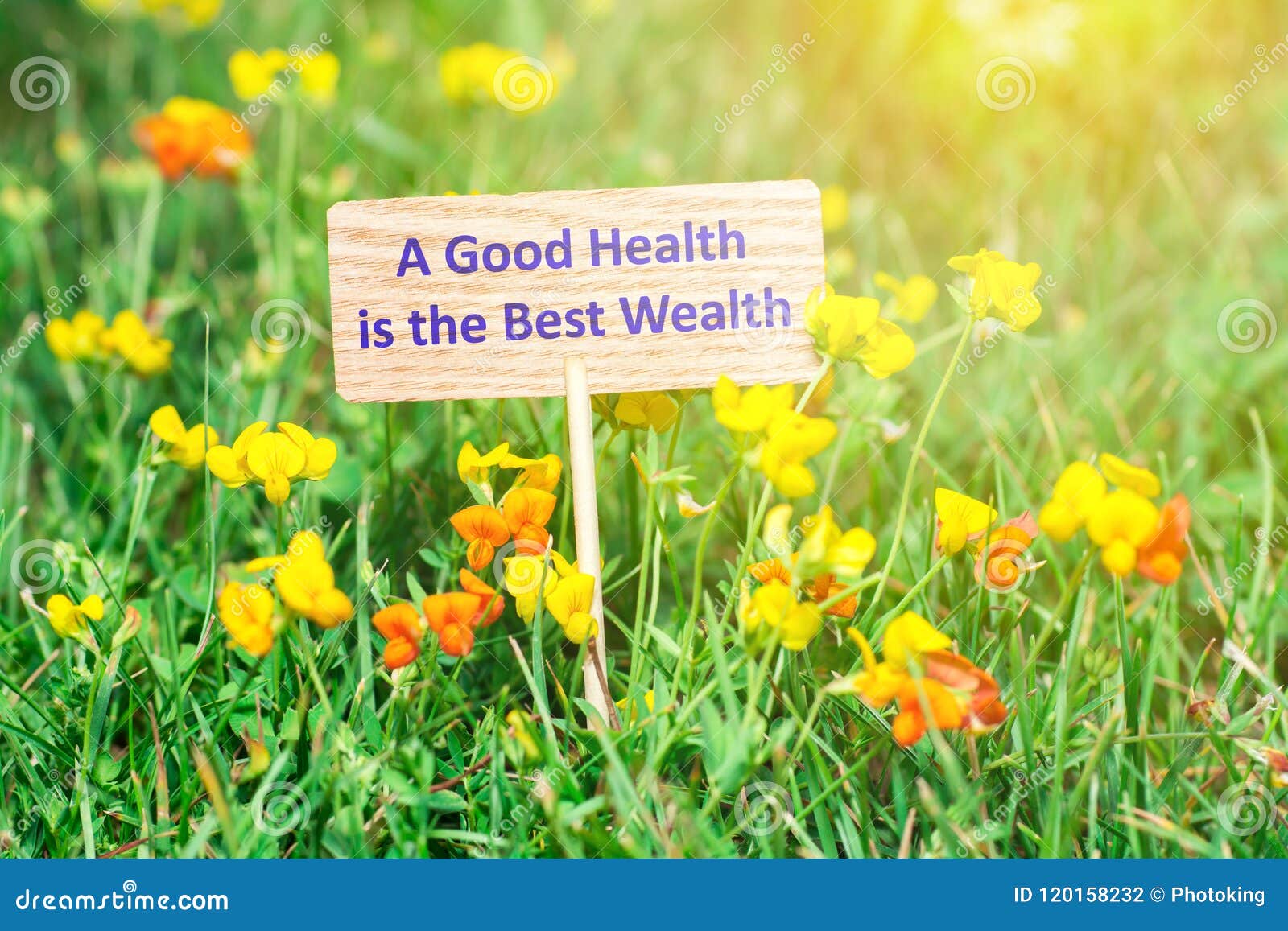a good health is the best wealth signboard