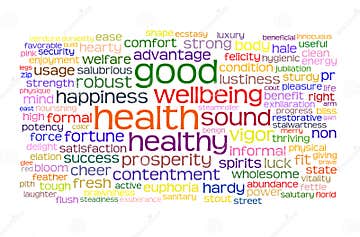 Good Health and Wellbeing Tag Cloud Stock Illustration - Illustration ...