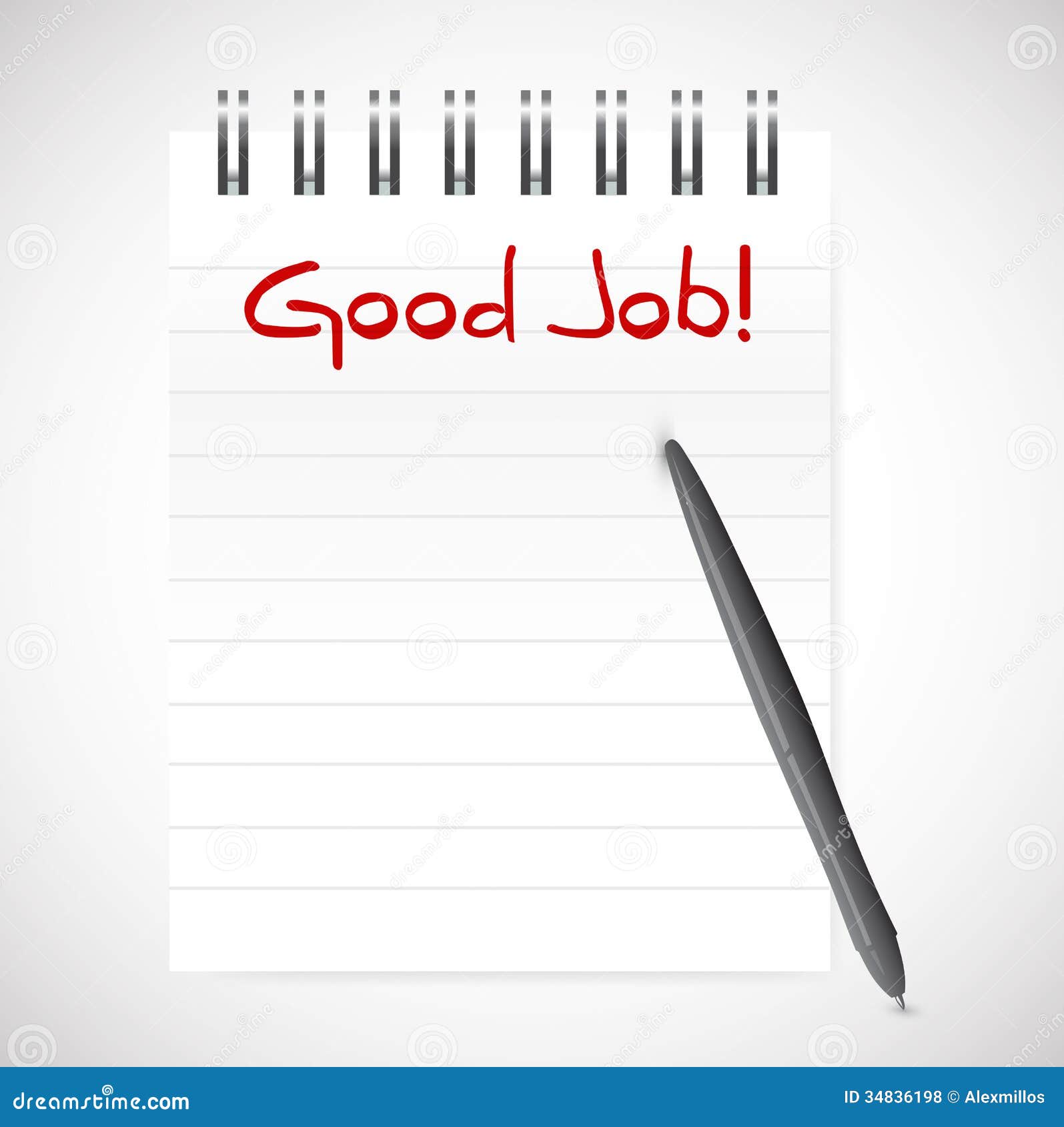 Good Job Notepad Illustration Design Stock Illustration Image