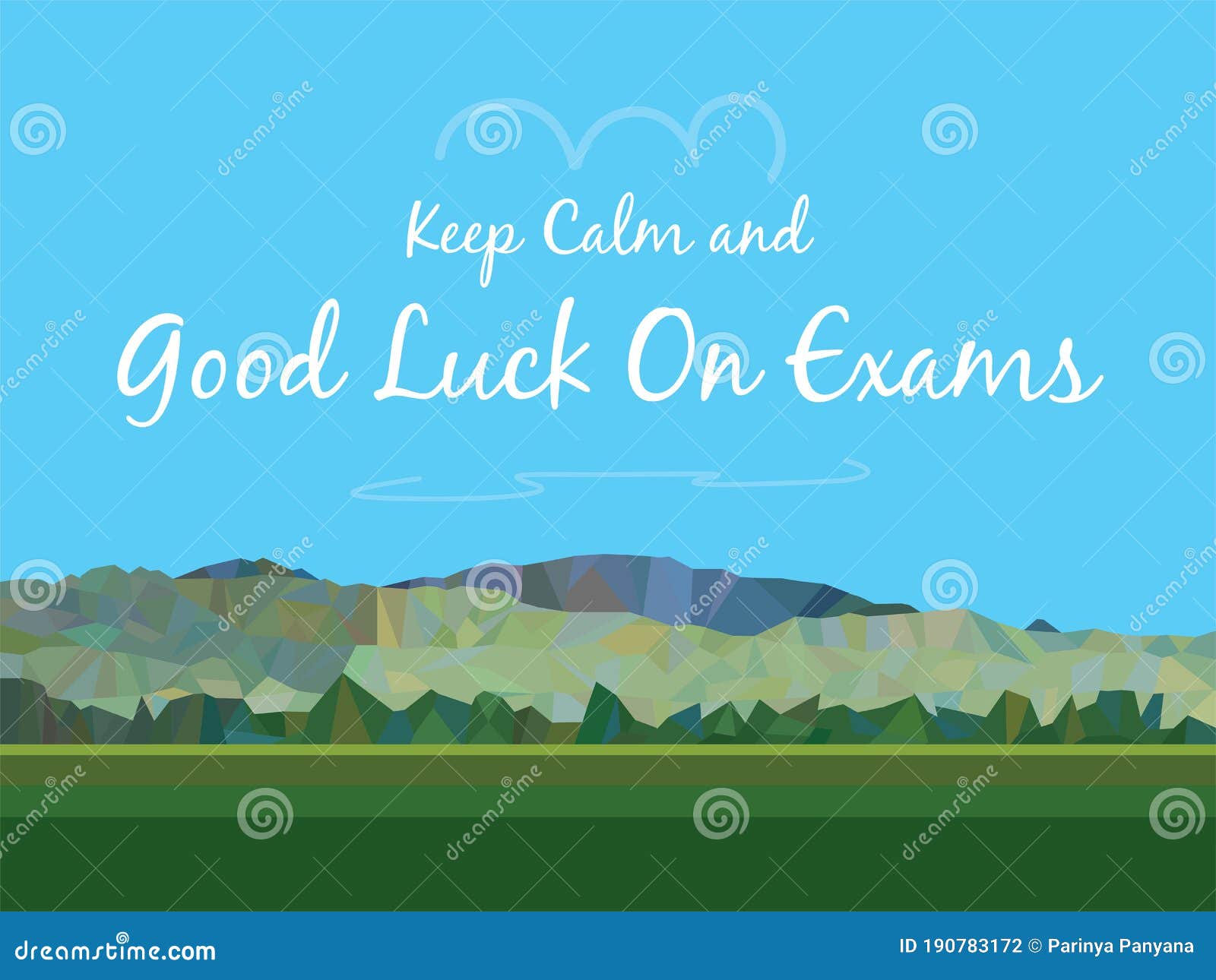 Good Luck on Exams stock vector. Illustration of kick 190783172