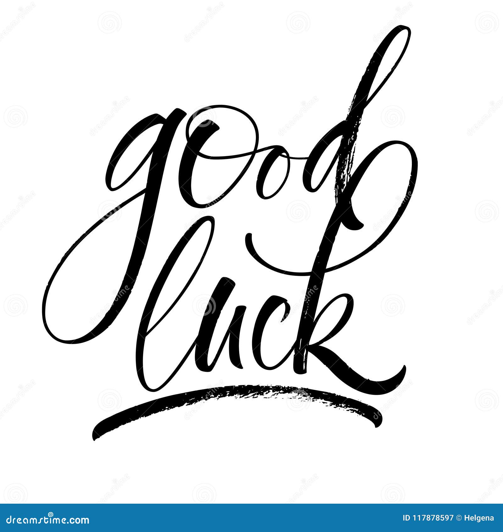 Good Luck Lettering stock vector. Illustration of black - 20 Regarding Good Luck Card Template