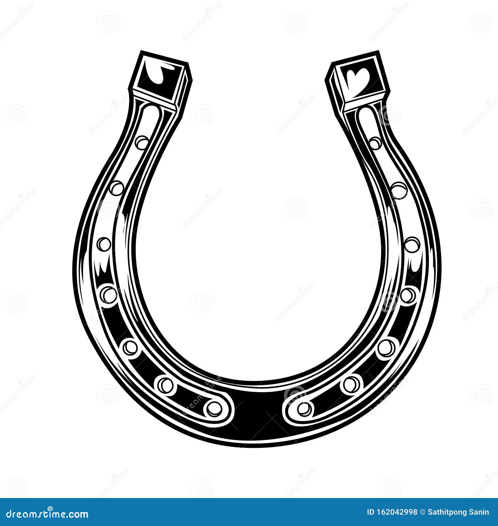 Iron Horseshoe. Vector Drawing Icon Stock Vector - Illustration of