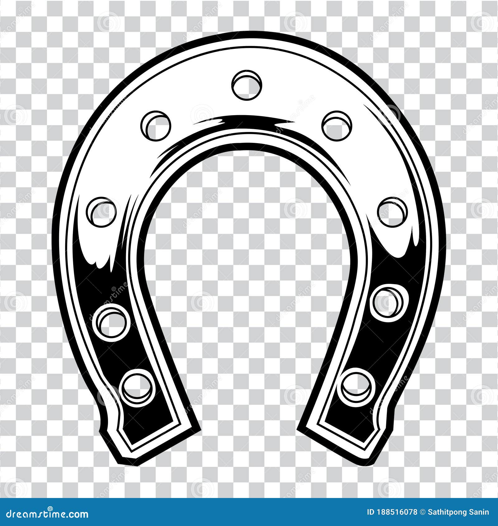 Good Luck Lucky Horseshoe Vector Illustration 2 Editorial Stock Photo