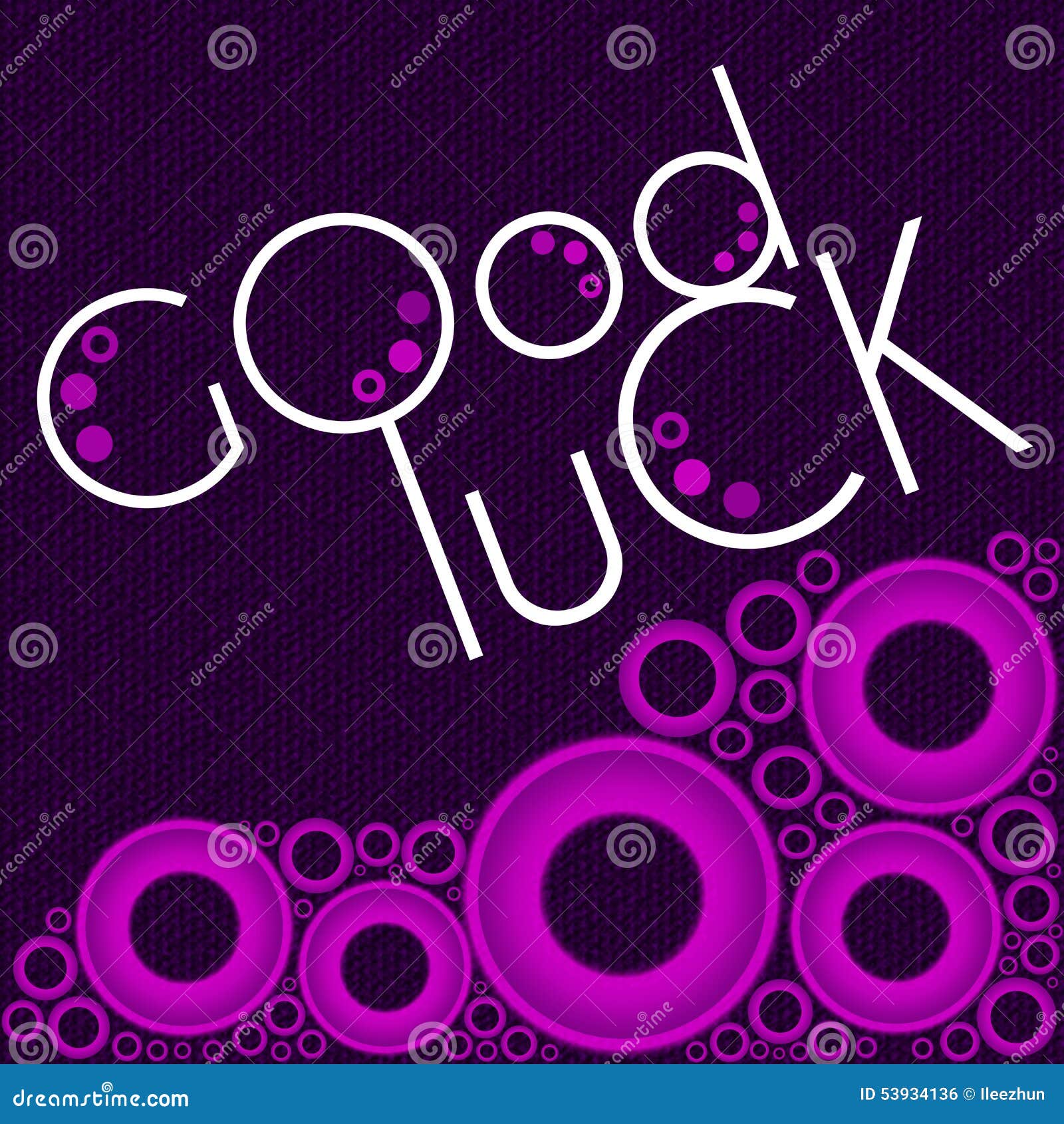 Good Luck Purple Pink Rings Stock Illustration Illustration of