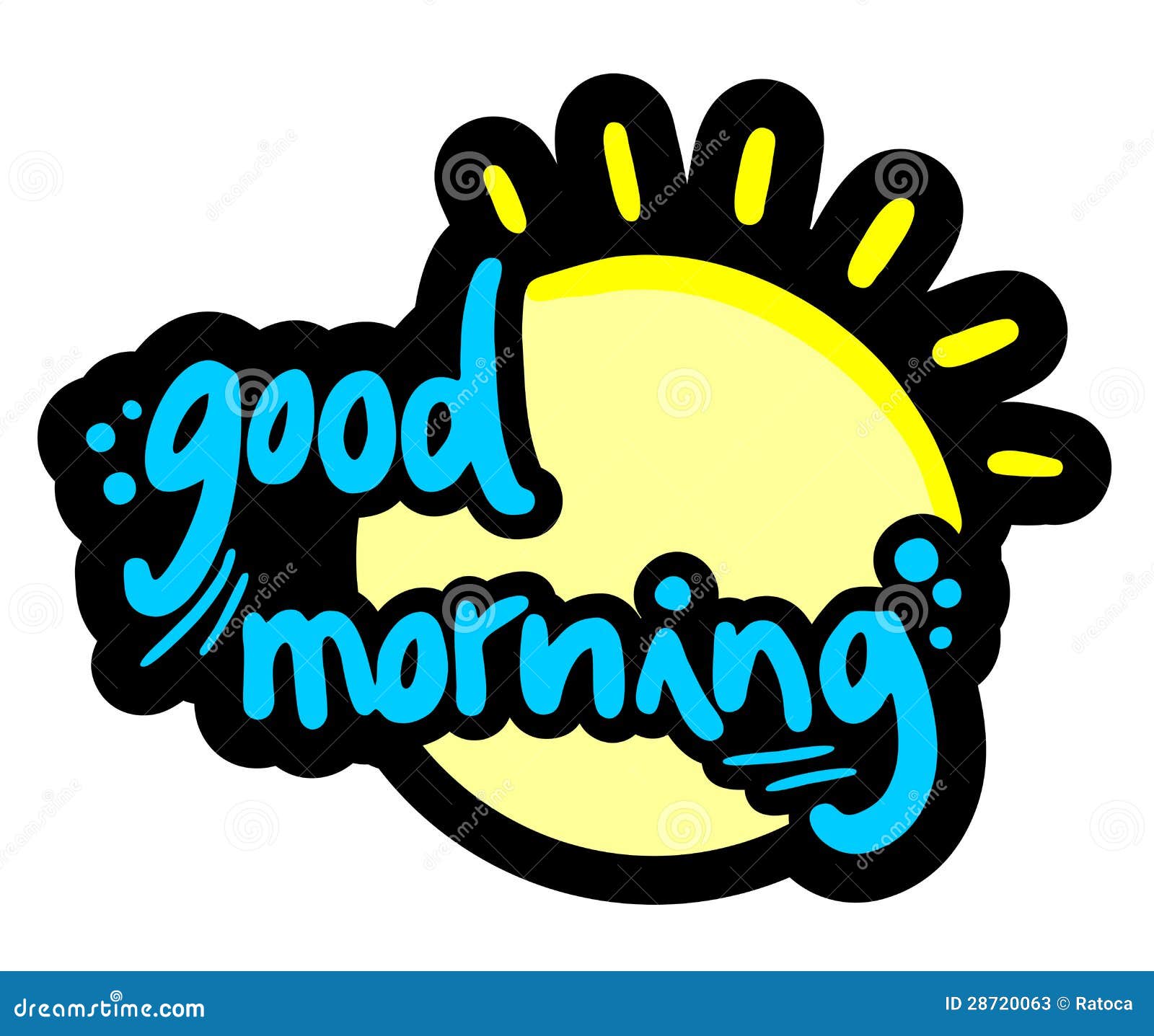 Good morning stock vector. Illustration of lucky, dark - 28720063