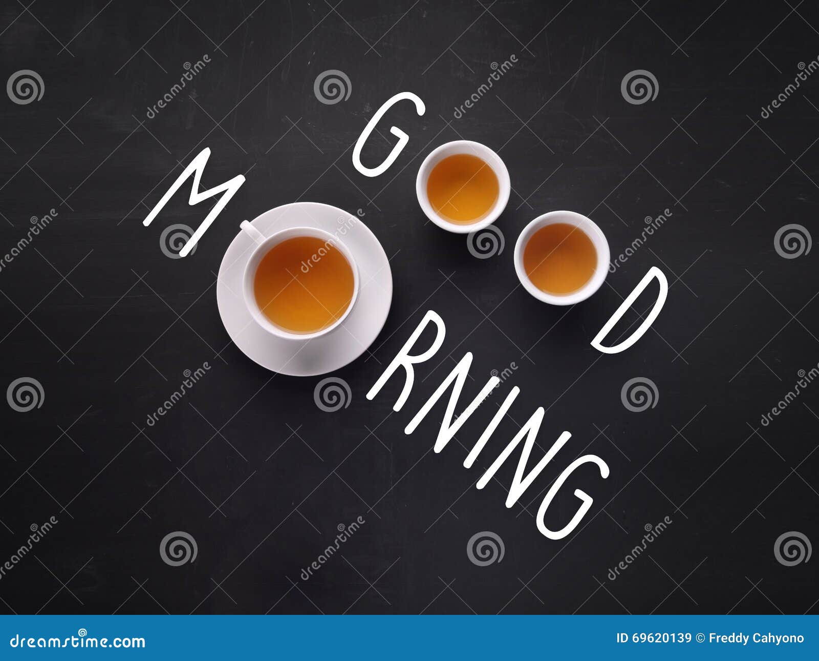 Good Morning on Blackboard Background Stock Illustration ...