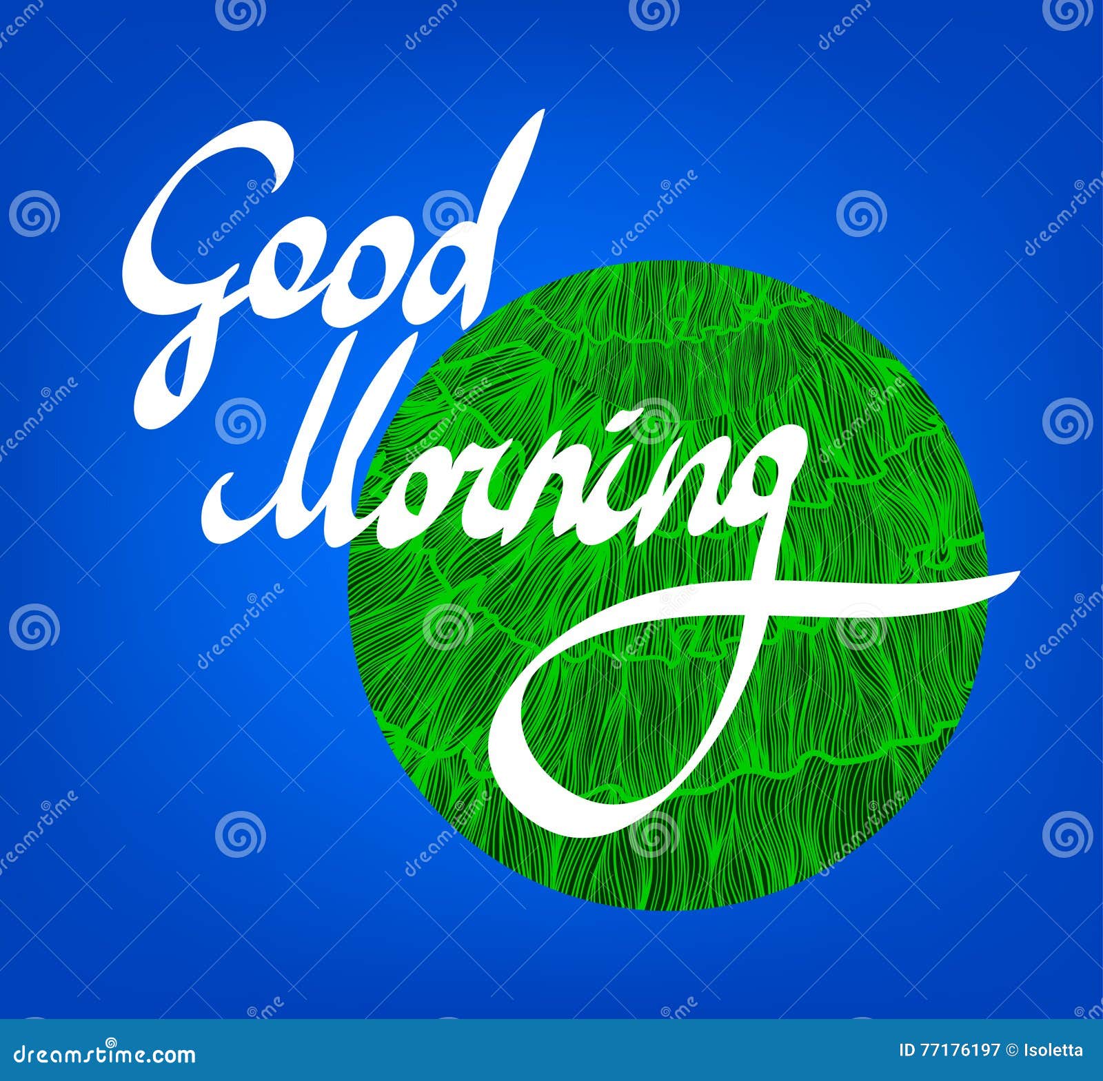 Good Morning card stock vector. Illustration of blue - 77176197