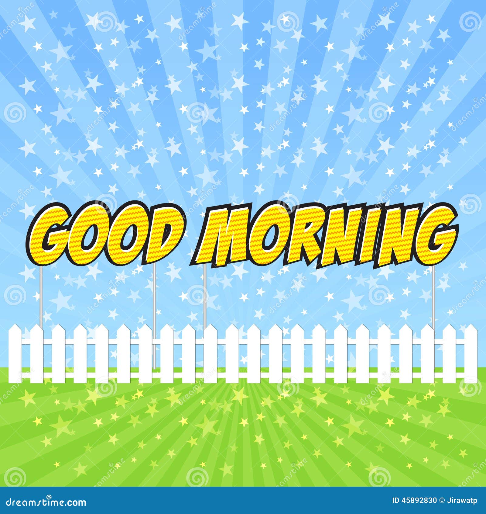 Good Morning Comic Speech Bubble, Cartoon. Stock Vector ...