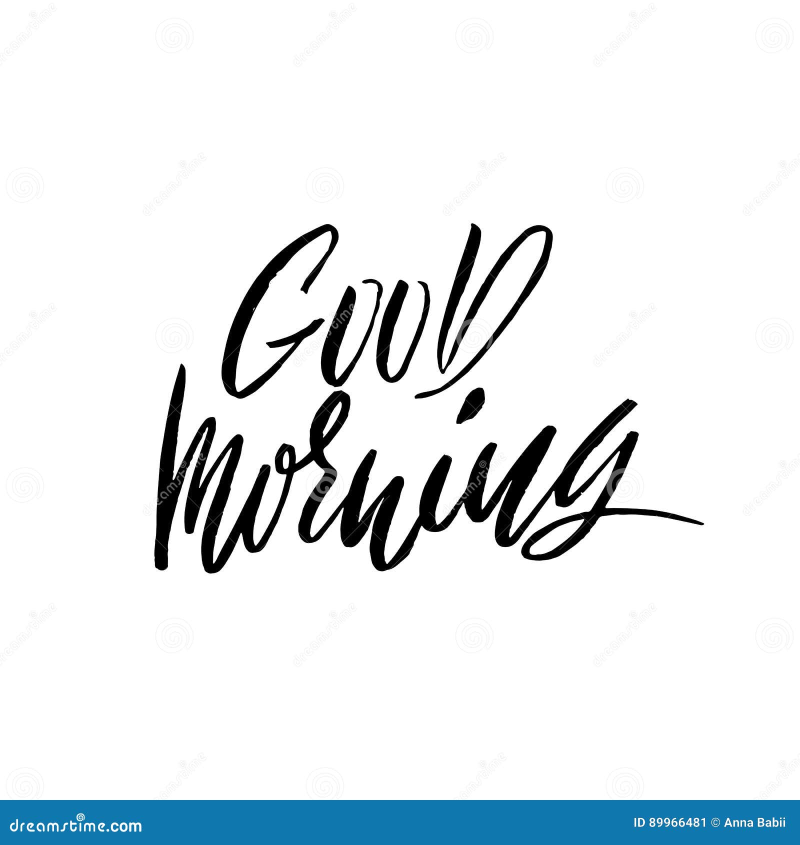 Good Morning. Hand Drawn Lettering Text. Handwritten Calligraphy ...