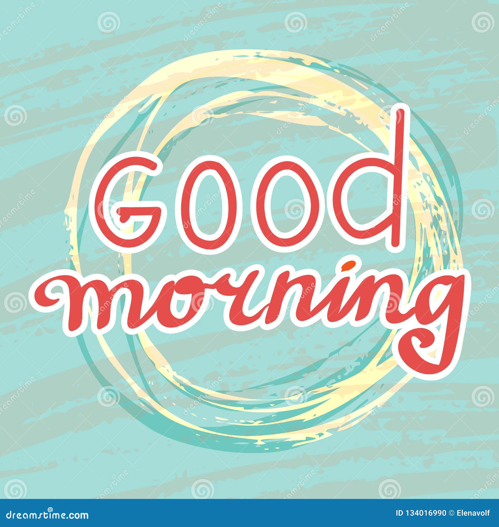 Good Morning Hand Write Sketch Vector. Calligraphy Illustration. Doodle ...