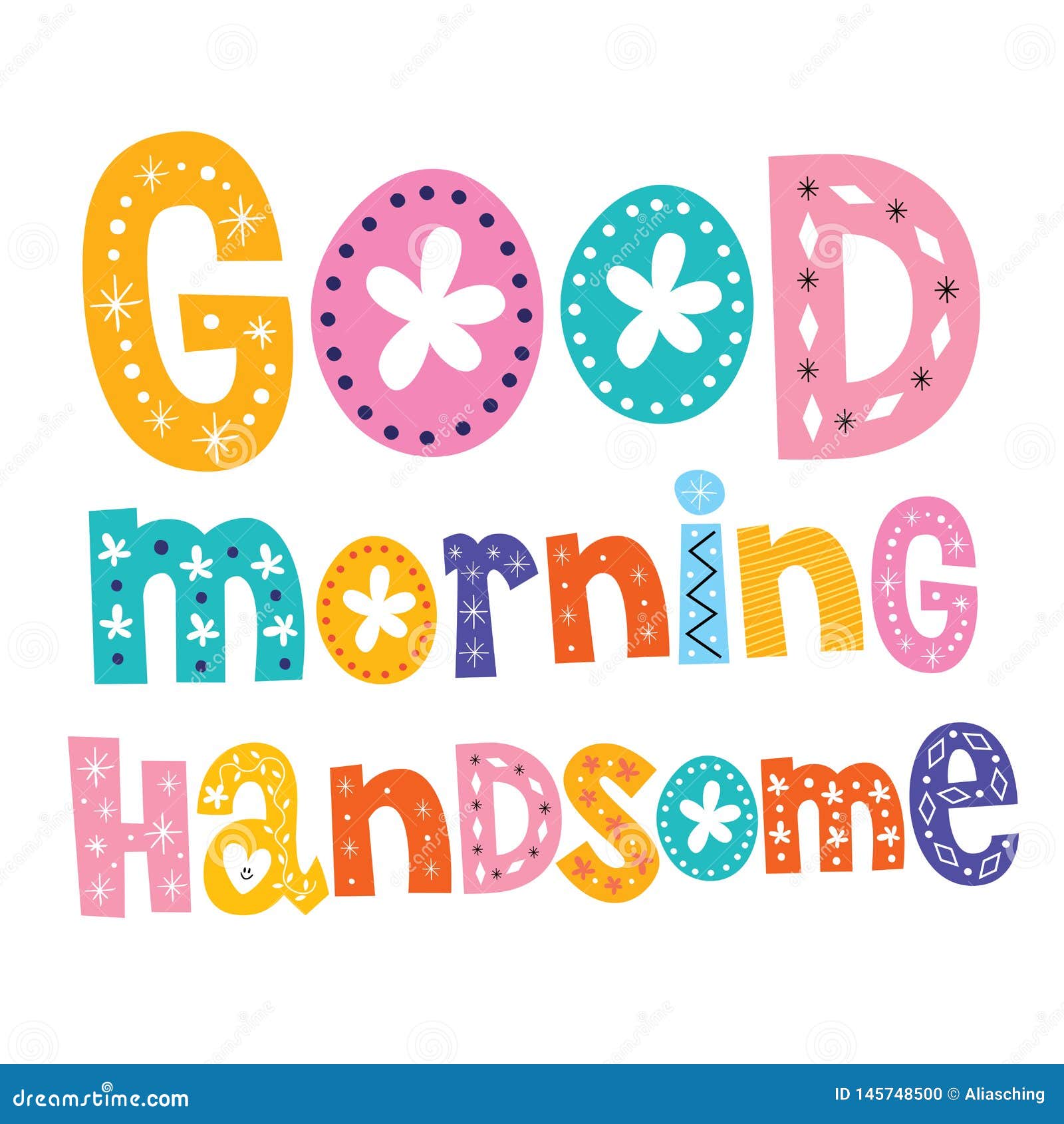 Good morning handsome stock vector. Illustration of looking - 145748500