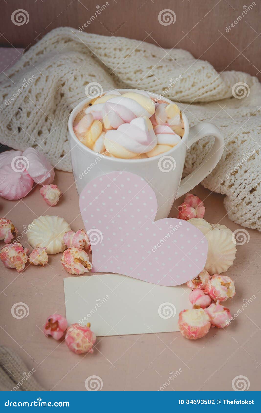 Good Morning with Hot Chocolate on Wooden Table Stock Photo - Image of ...