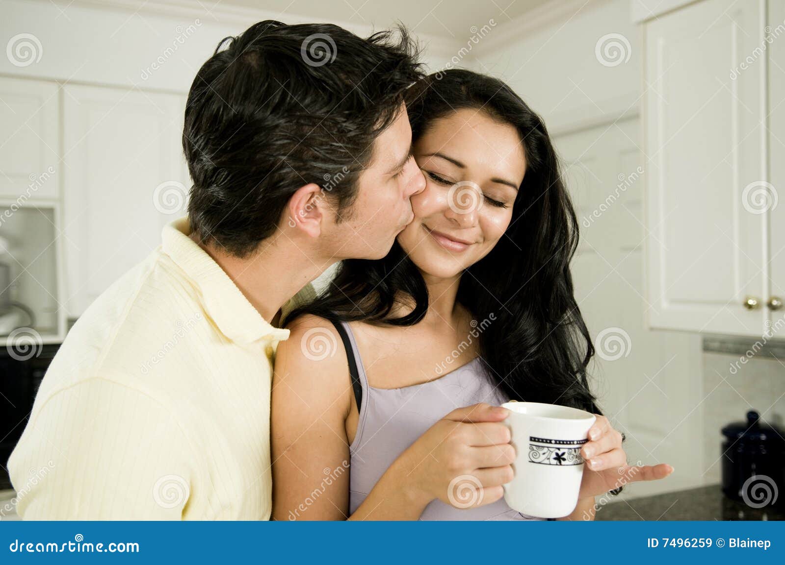 Good Morning And A Kiss Stock Image Image Of Caucasian