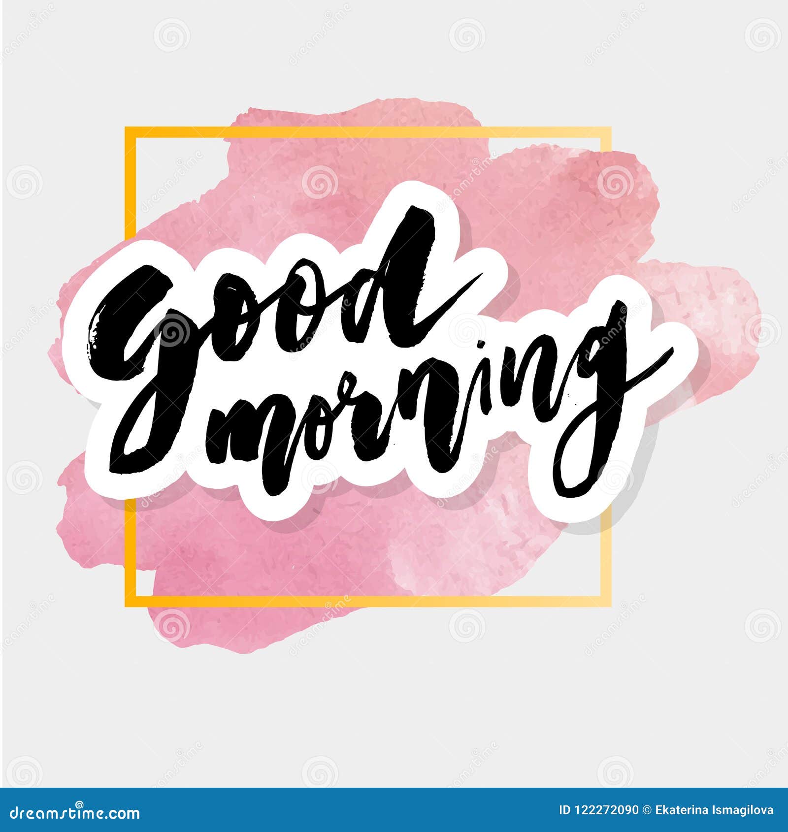 Good Morning Lettering Calligraphy Vector Text Phrase Typography ...