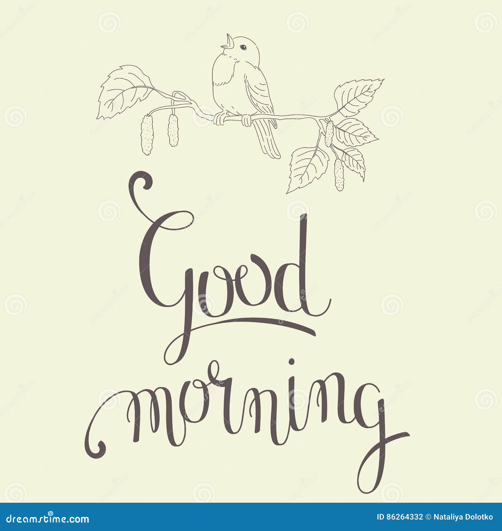 Good Morning lettering. stock vector. Illustration of background ...