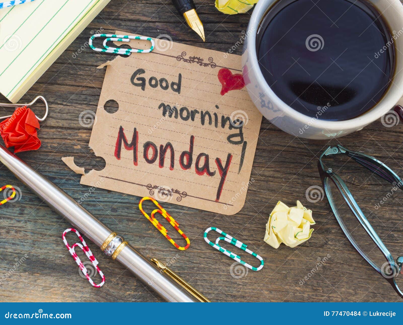 Good Morning Monday stock photo. Image of message, background ...