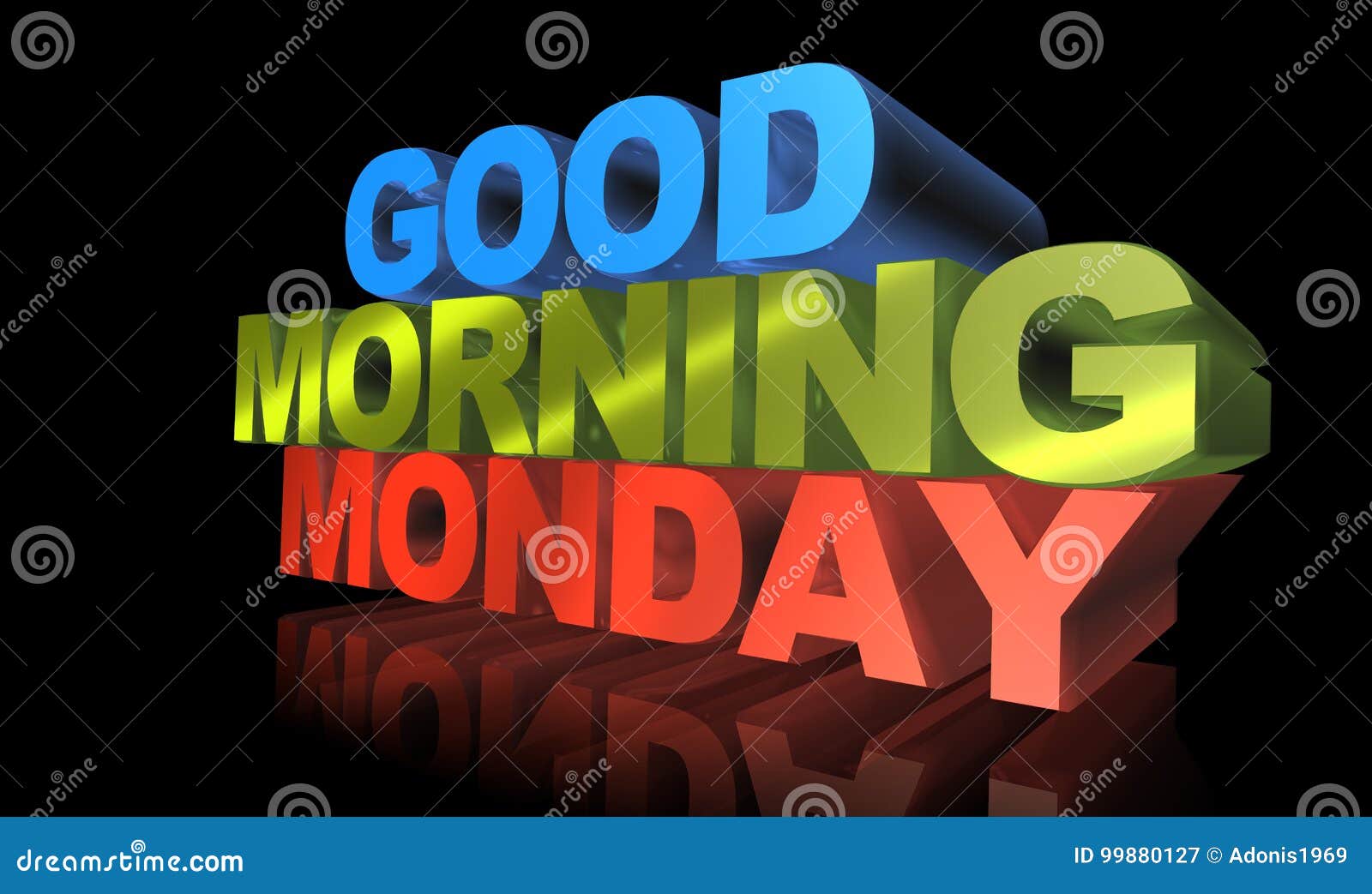 Good Morning Monday stock illustration. Illustration of ...