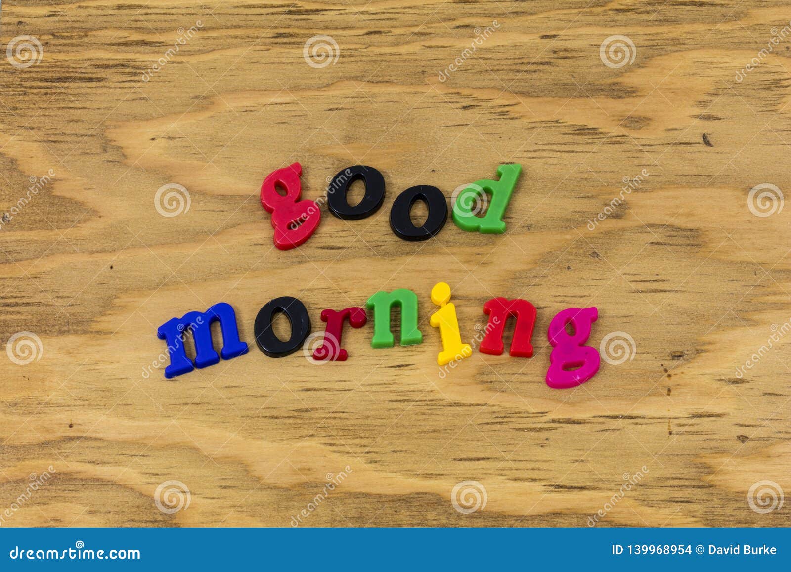 Good Morning Sunshine Greeting Color Happy Plastic Stock Photo ...