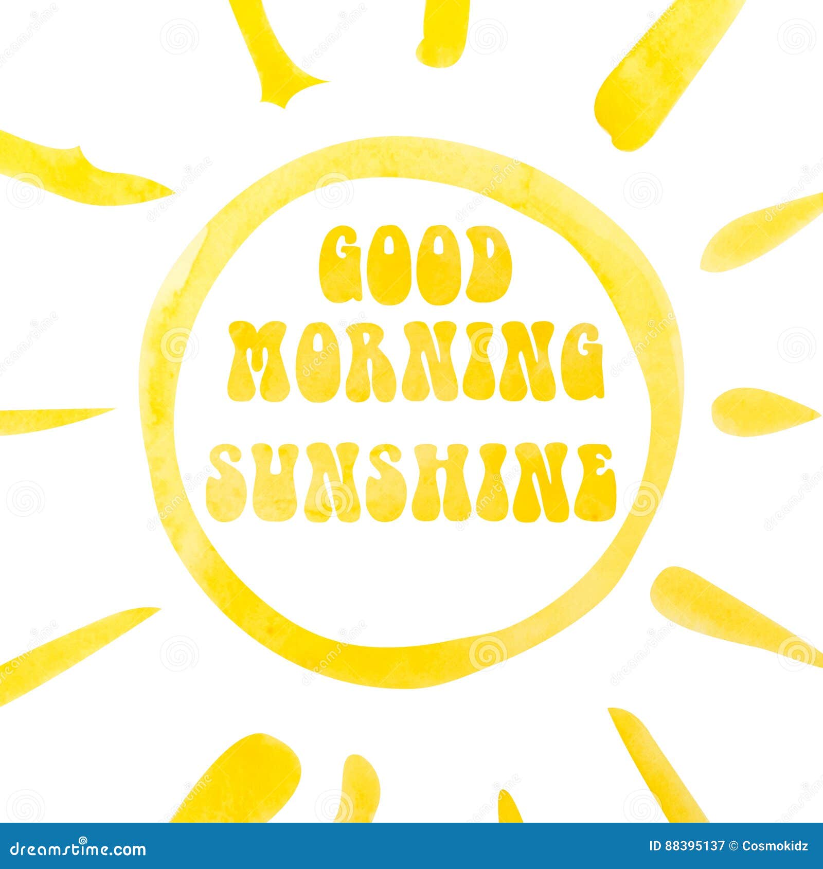 Good Morning Sunshine Lettering Poster, Abstract Sunshine ...