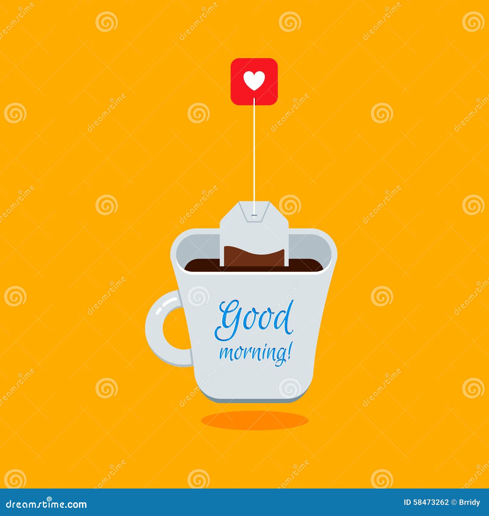 Good Morning Tea Illustration Stock Vector - Illustration of ...